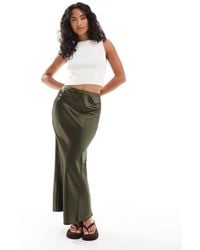 New Look - Satin Bias Midi Skirt - Lyst