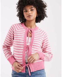 Threadbare - Tie Front Knitted Cardigan - Lyst