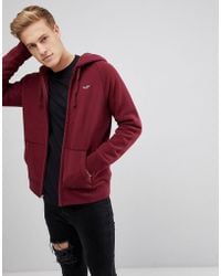 red hollister hoodie mens
