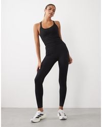 4505 - Seamless Baby Rib Knit High Waist Gym leggings - Lyst