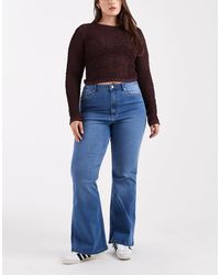 ASOS - Asos Design Curve Power Stretch Sculpt Flare Jeans - Lyst