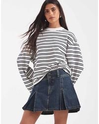 Levi's - Levis Denim Pleated Mini Skirt - Lyst