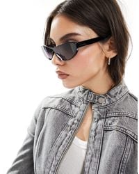 Quay - Quay X Guizio Slate Slim Cateye Sunglasses - Lyst