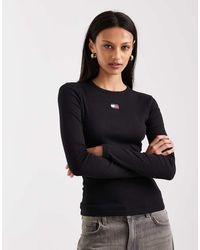 Tommy Hilfiger - Long Sleeve Badge Logo T-shirt - Lyst