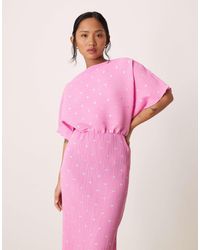 Never Fully Dressed - Petite Tilly Off Shoulder Plisse Maxi Dress - Lyst
