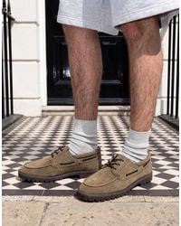 ASOS - Lace Up Boat Shoes With Cleated Sole - Lyst