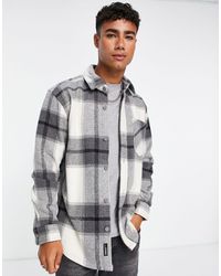 pull and bear checked overshirt