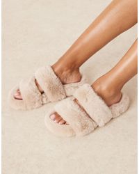 ASOS - Zoey Double Strap Mule Slippers - Lyst
