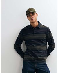 Barbour - Frith Long Sleeve Tartan Stripe Rugby Polo Shirt - Lyst