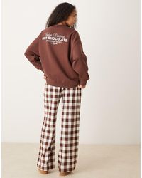 ASOS - Set Met Broek Met Wijde Pijpen En Sweater - Lyst