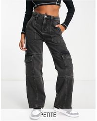 Miss Selfridge - Petite – cargo-jeans mit weitem bein - Lyst