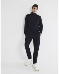 River Island - Slim Fit Stretch Textured Smart Joggers - Lyst