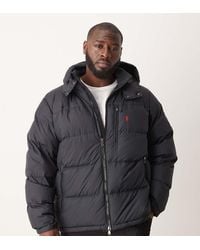 Polo Ralph Lauren - Chaqueta Acolchada Negra Aislante Con Logo De Icono De Plumón Gorham De Big & Tall - Lyst