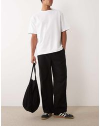 New Look - Co-ord Wide Leg Linen Look Trousers - Lyst