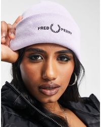 Fred Perry Graphic Beanie - Purple