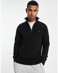 Tommy Hilfiger Sweater With Half Zip in Grey for Men | Lyst Canada