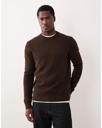 SELECTED - Pull en maille 100 % coton à col ras - Lyst