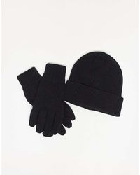 SELECTED - Cadeauset Met Muts En Handschoenen Van Wolmix - Lyst