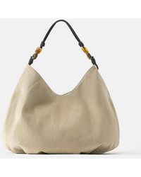 Pull&Bear - Beaded Tote Bag - Lyst