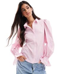 ASOS - Volume Sleeved Soft Shirt With Ruffle Cuffs - Lyst