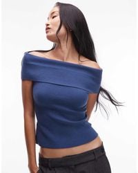 Nia - Annemarie Off The Shoulder Knit Sweater - Lyst