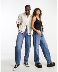 Reclaimed (vintage) - Jeans ampi unisex lavaggio vintage - Lyst