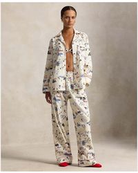 Polo Ralph Lauren - Long-Sleeve Brushed Cotton Pyjama Set - Lyst