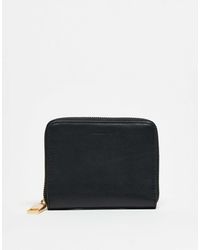 AllSaints - Lena Leather Hex Zip Wallet - Lyst