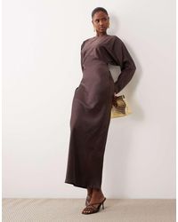 ASOS - Satin Batwing Maxi Dress - Lyst