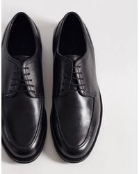 ASOS - – derby-schnürschuhe aus em leder mit mokassinnaht am vorderblatt - Lyst