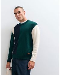 Parlez - Pull col rond en maille color block colore - Lyst
