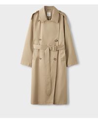 Stradivarius - Langer basic-trenchcoat - Lyst