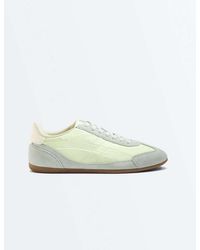Oysho - Sport Trainers With Split Leather And Mesh Fabric - Lyst