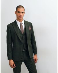 ASOS - Slim Herringbone Suit Jacket With Wool - Lyst