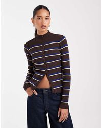 ASOS - Button Through Funnel Neck Cardigan - Lyst