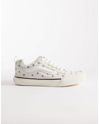 Vans - Knu skool - baskets à fleurs brodées - Lyst
