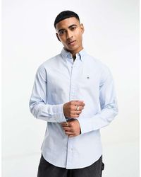 GANT - Slim-Fit Oxford Overhemd Met Icoonlogo - Lyst