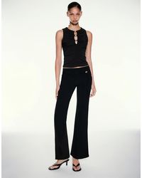 Pull&Bear - Top Con Cut-Out E Applicazioni - Lyst