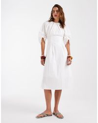 & Other Stories - Volume Cinch Sleeve Midi Dress - Lyst