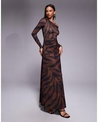 forever new long sleeve maxi dress Forever New Long Sleeve Cut-Out Midaxi Dress In Gold for Women