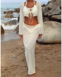 Moda Minx - Chiffon Maxi Skirt With Shell Detail - Lyst
