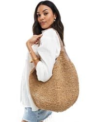 Stradivarius - Raffia Shoulder Bag - Lyst