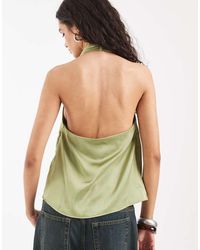 Vero Moda - Satin Halterneck Top - Lyst