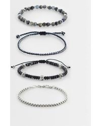 ASOS - 4 Pack Beaded And Chipping Stone Bracelet - Lyst