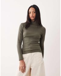 Brave Soul - Long Sleeve Ribbed Rollneck Top - Lyst