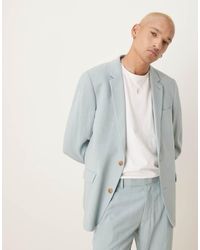 ASOS - Skinny Colbert Met Linnen En Microtextuur - Lyst