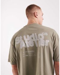 ASOS - Boxy Oversized T-shirt With Bubble Text Graphic - Lyst