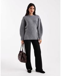 ASOS - – strukturierter, taillierter longline-pullover - Lyst