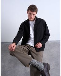 TOPMAN - Regular Fit Twill Overshirt - Lyst