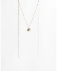 ASOS - Necklace With Sun Pendant And Dash-dot Chain Details - Lyst
